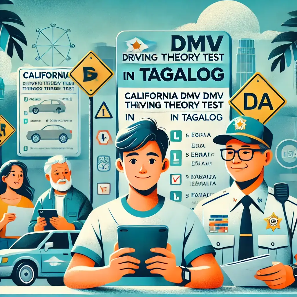 California DMV Driving Theory Test in Tagalog 2024