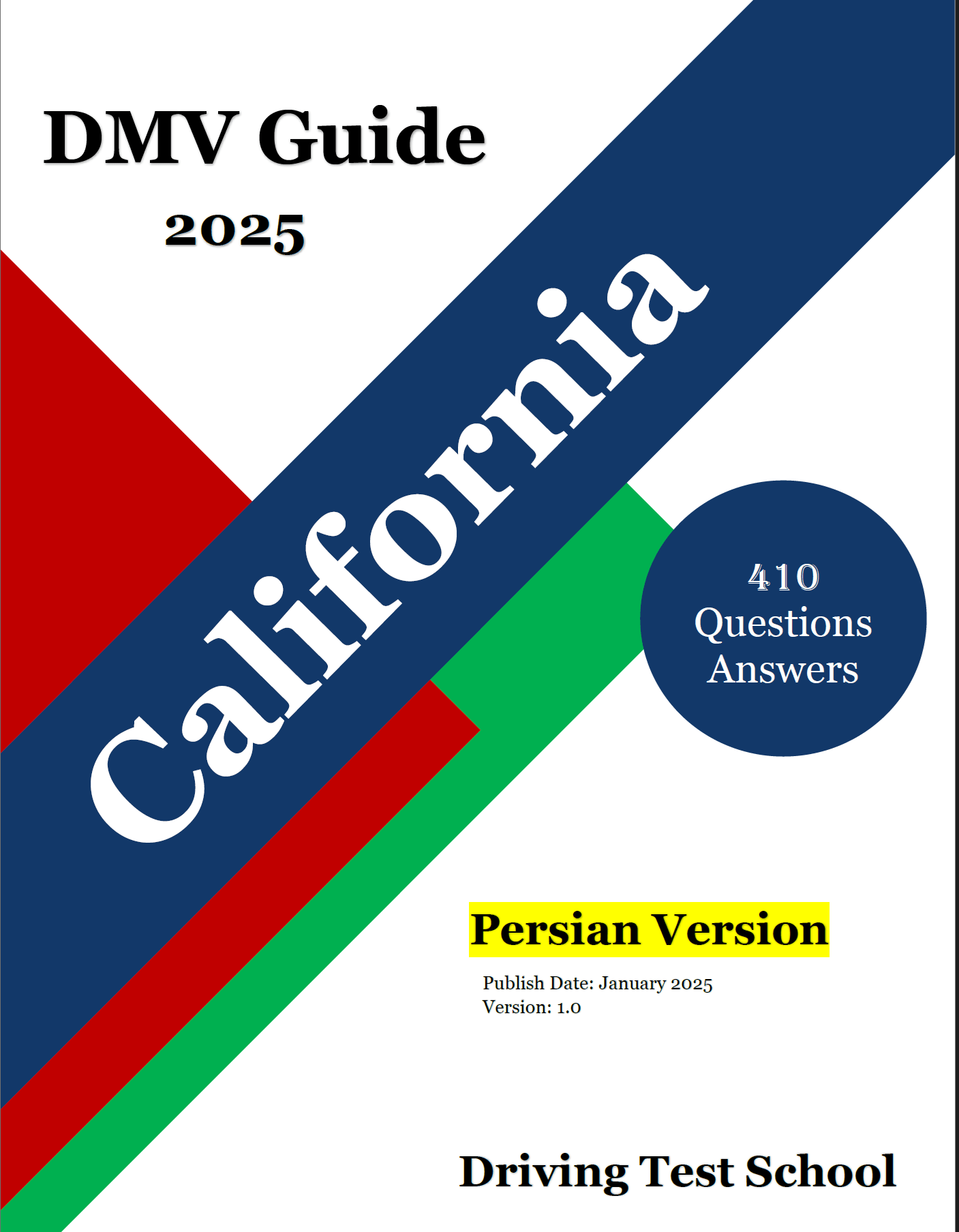 DMV Practice Test In Farsi California Study Guide With Cheat Sheet [PDF