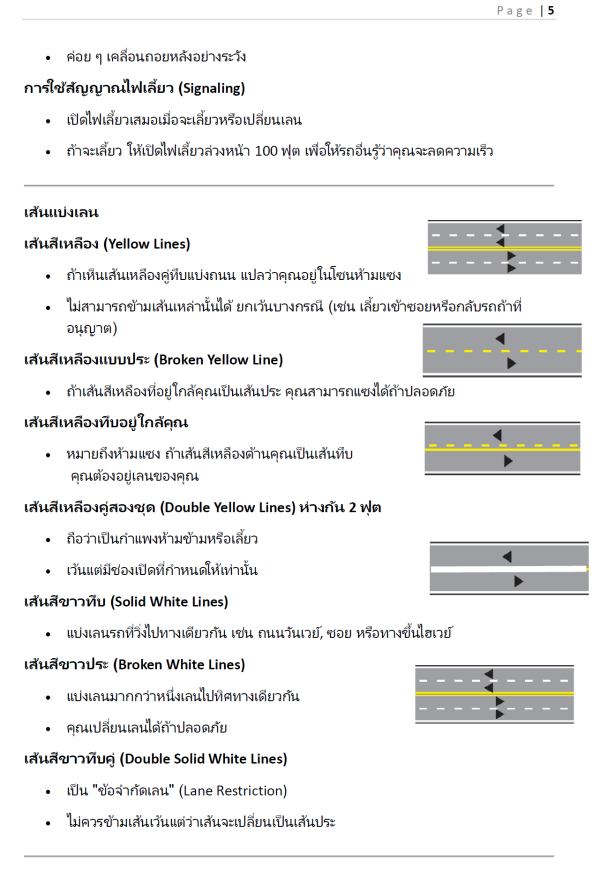 DMV Practice Test in Thai California 2025 Cheat Sheet Free PDF