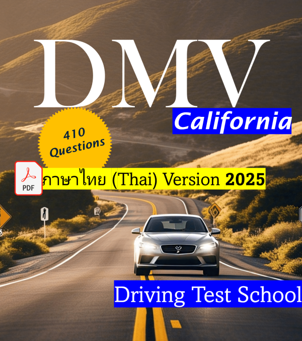 DMV Practice Test in Thai California 2025 Study Guide With Cheat Sheet [PDF]