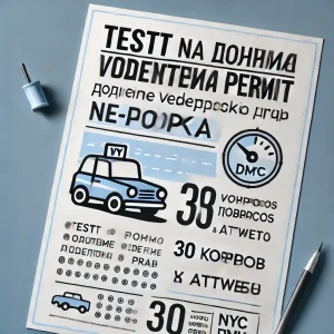 Практический тест на получение водительского удостоверения DMV Нью-Йорка – 30 вопросов и ответов