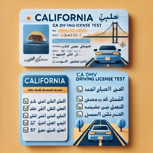 CA DMV Driving License Test in Arabic