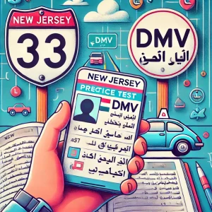 NJ DMV Permit Practice Test in Arabic 2025 Questions Answers