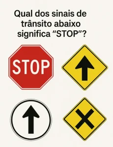 Ontario G1 Road Sign Practice Test in Portuguese