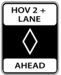 HOV 2 Lane Ahead