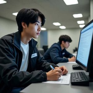 Vermont DMV Written Test Question in Korean
